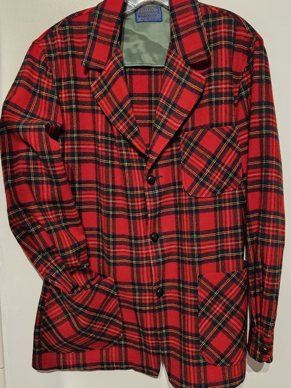 Pendleton Lightweight Scottish Plaid Women's Jacket Sz M 100% wool